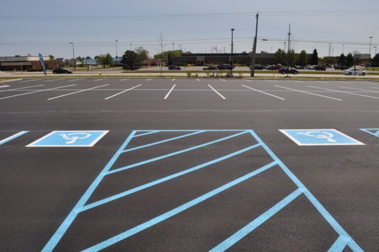 Asphalt company in Racine,commercial striping company,parking lot layouts & paving
